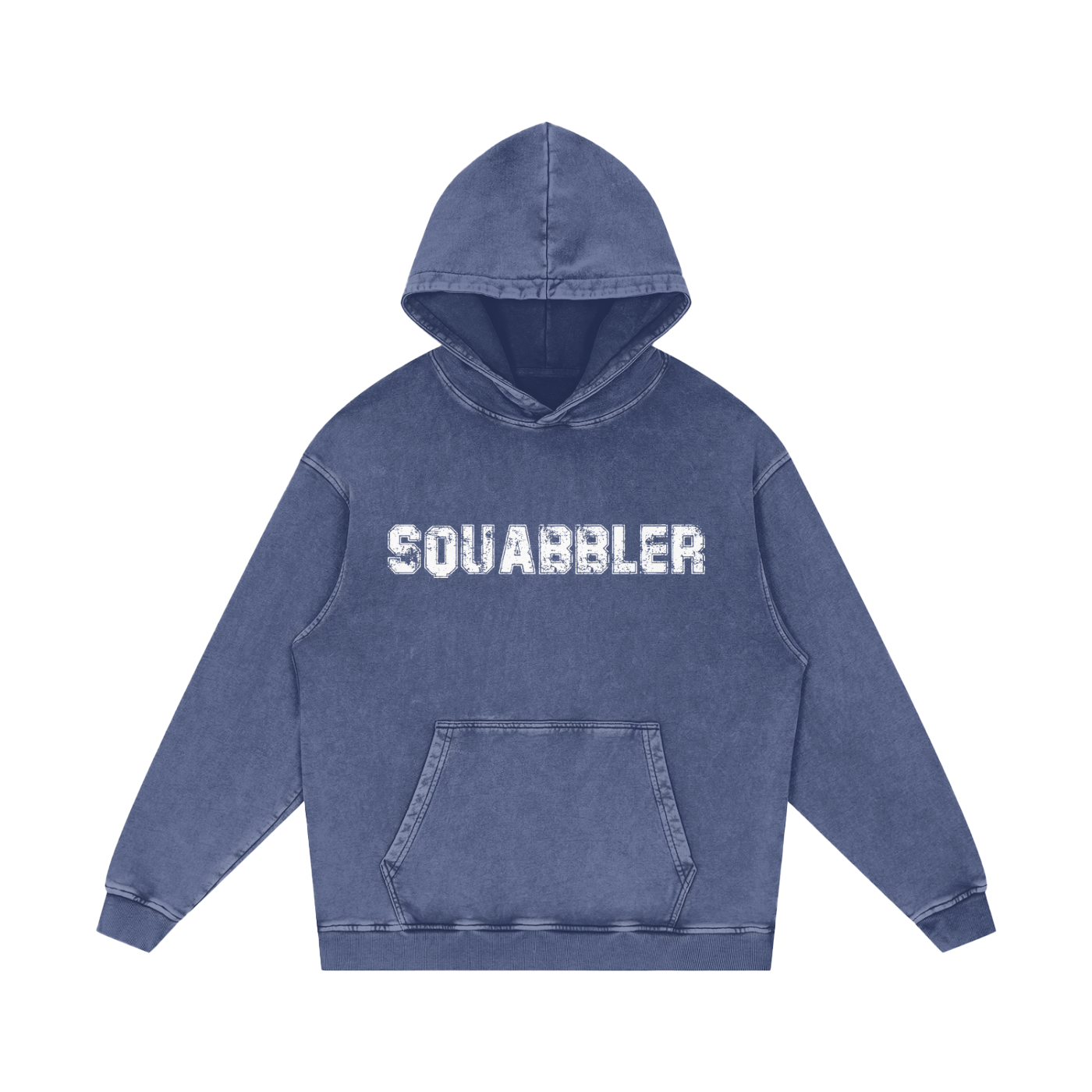 Snow Washed Loose Cotton SQUABBLER Hoodie