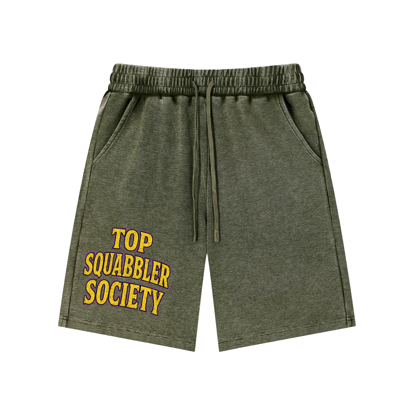 Mineral Wash Waffle Knit Shorts