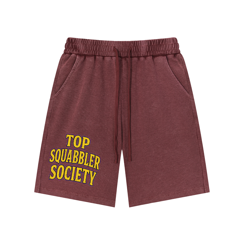 Mineral Wash Waffle Knit Shorts