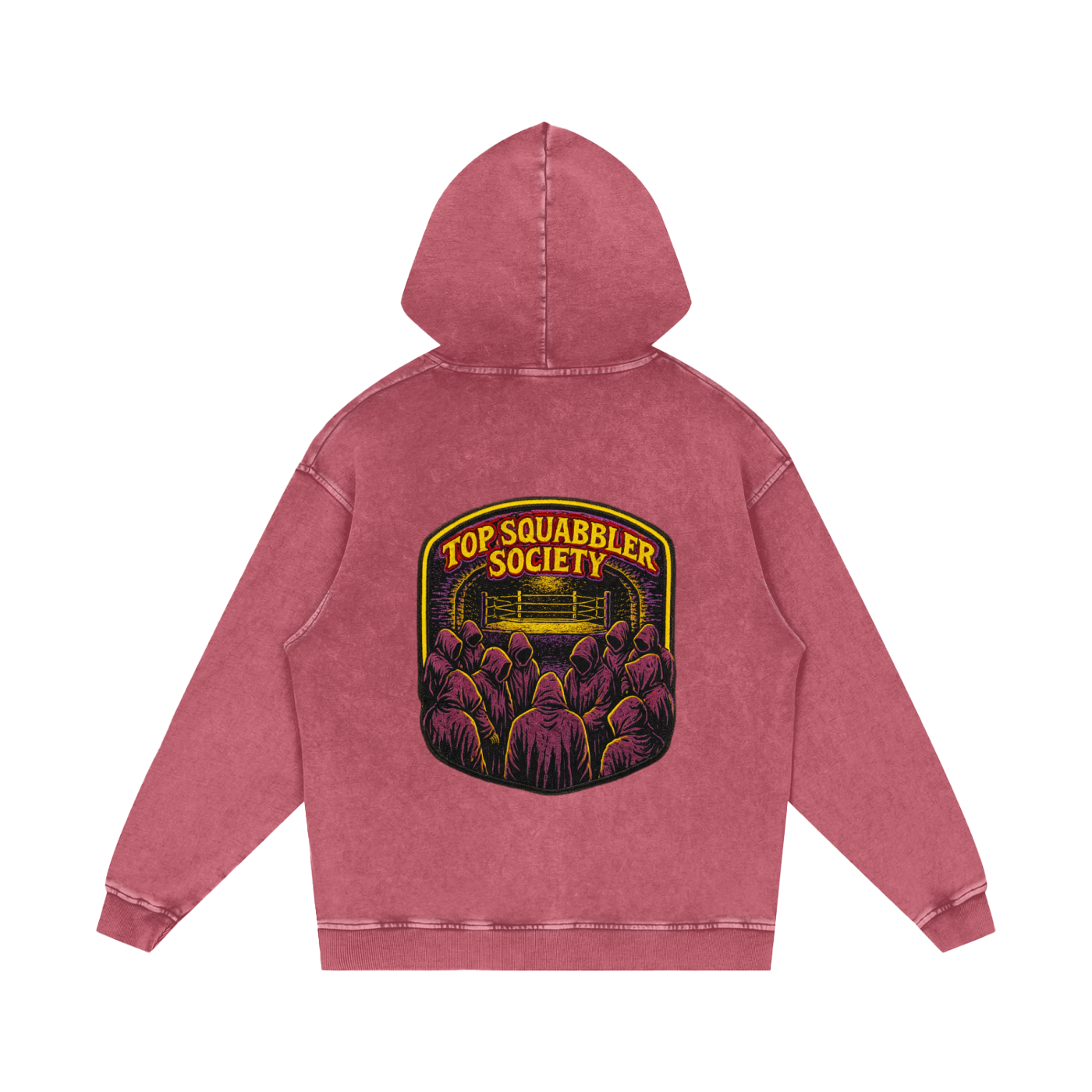 Snow Washed Loose Cotton SQUABBLER Hoodie