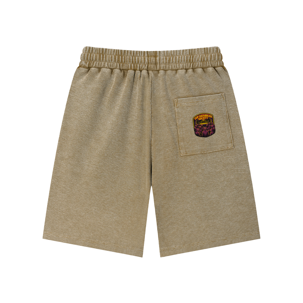 Mineral Wash Waffle Knit Shorts