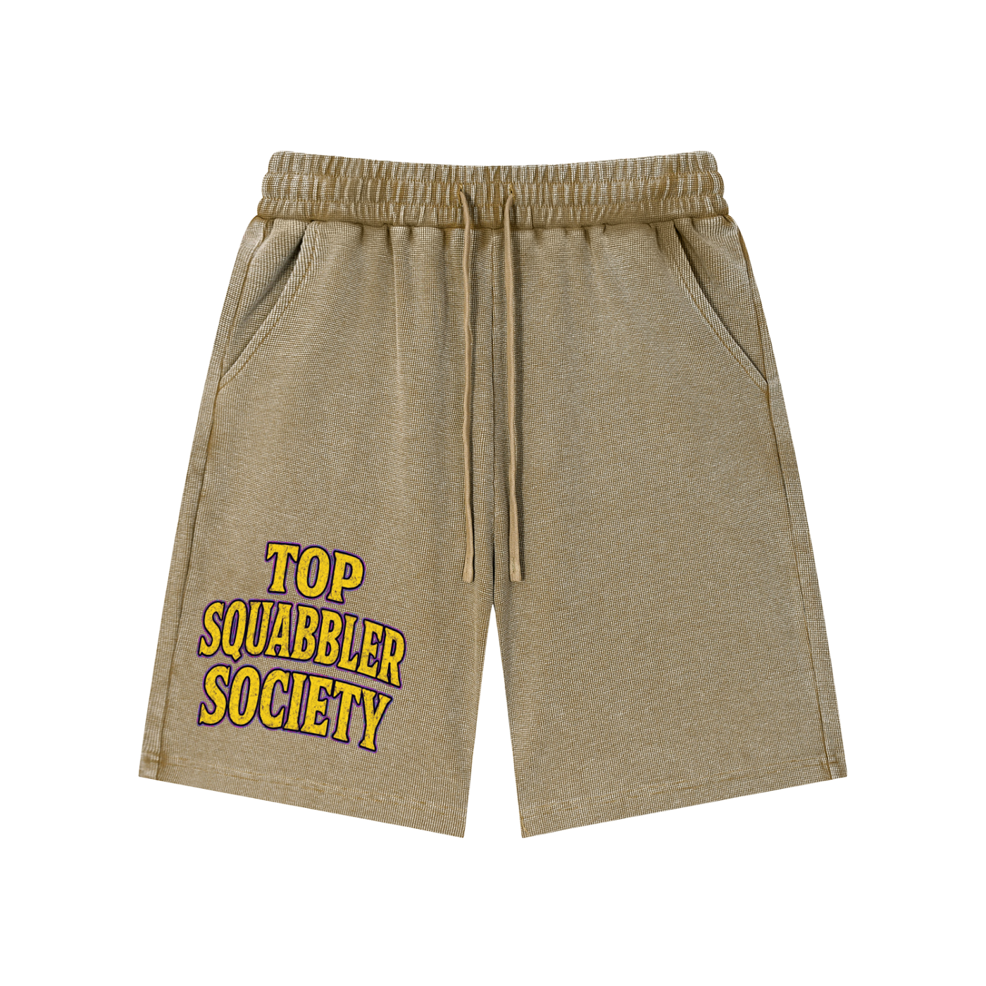 Mineral Wash Waffle Knit Shorts