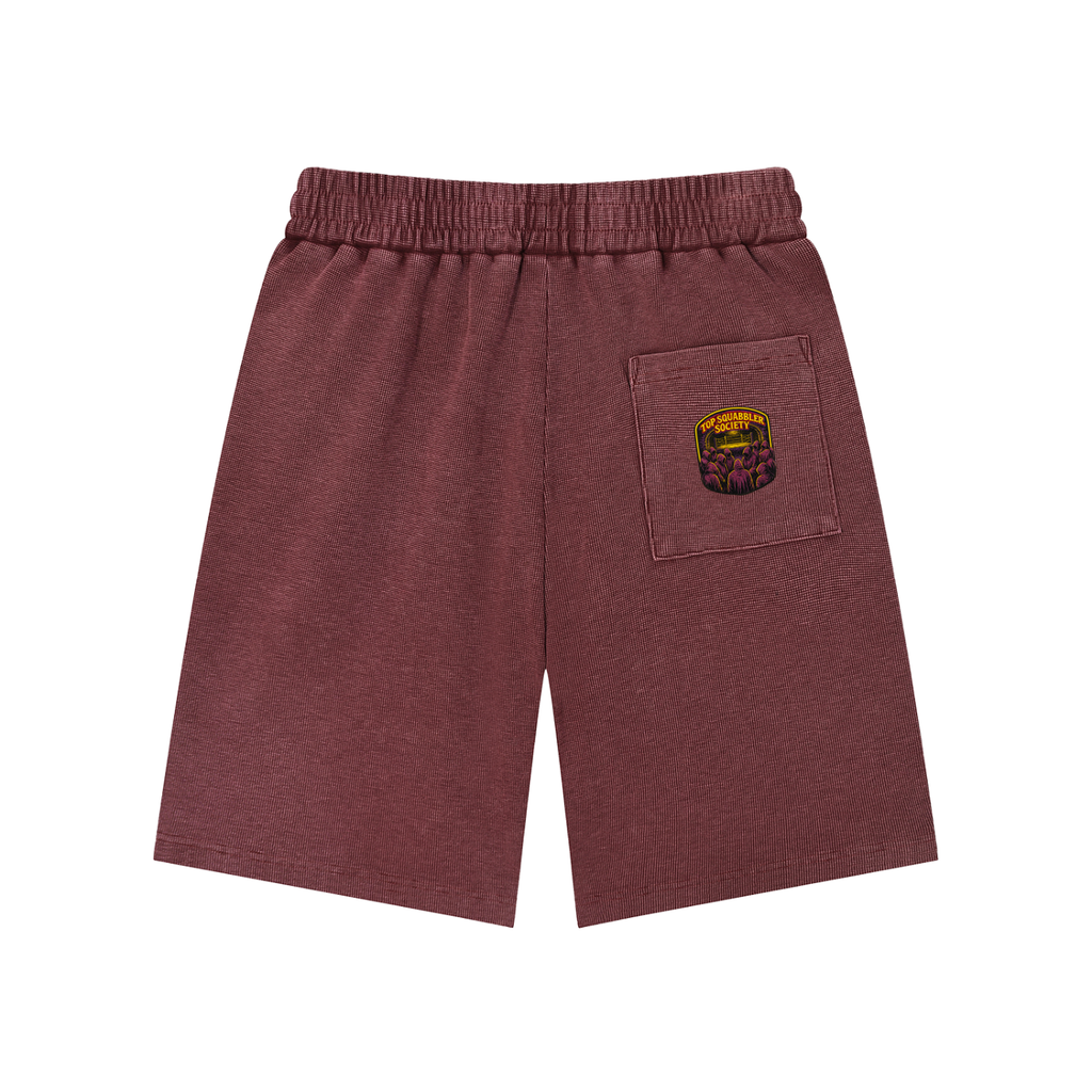 Mineral Wash Waffle Knit Shorts