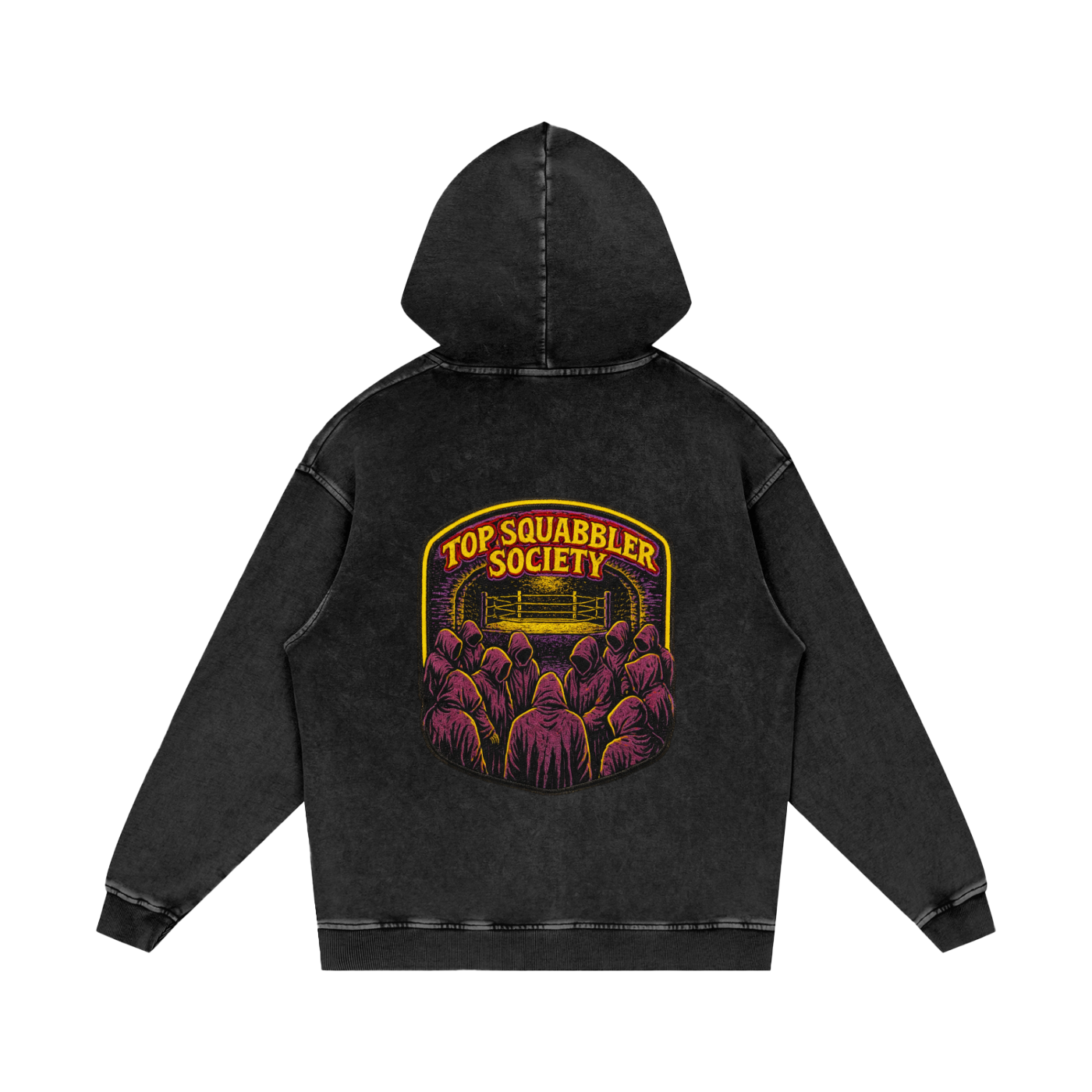 Snow Washed Loose Cotton SQUABBLER Hoodie