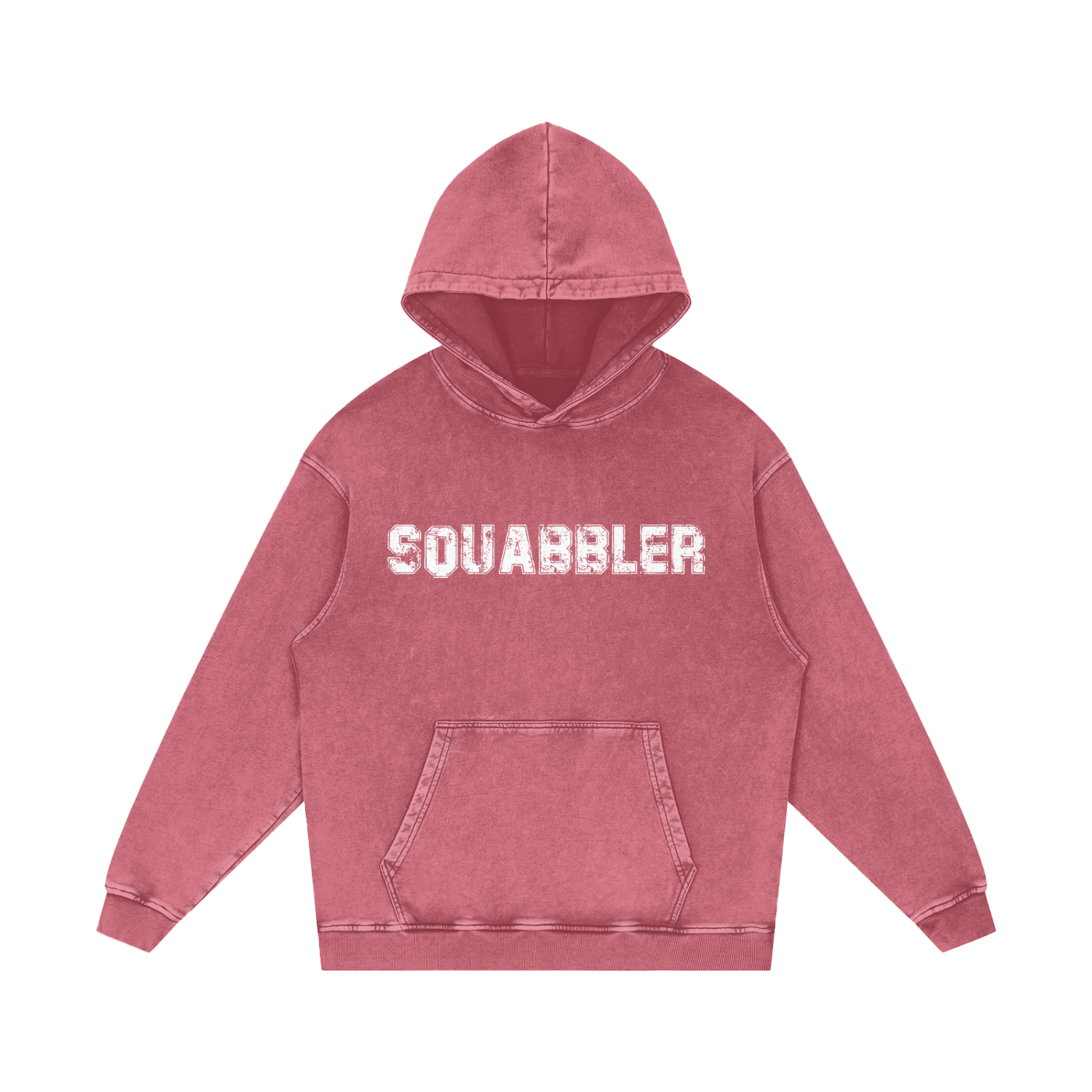 Snow Washed Loose Cotton SQUABBLER Hoodie
